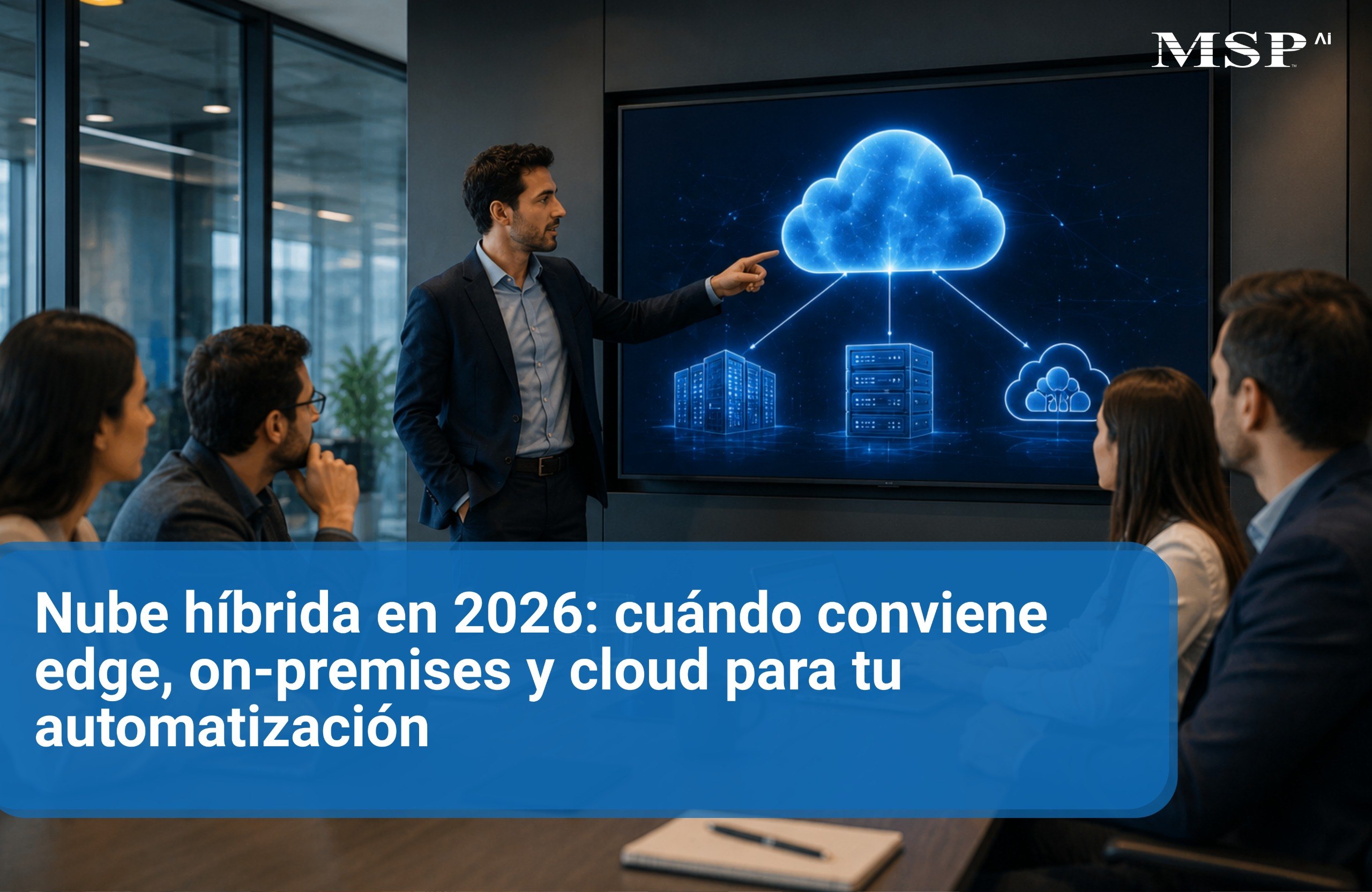 Nube híbrida en 2026: cuándo conviene edge, on-premises y cloud para tu automatización